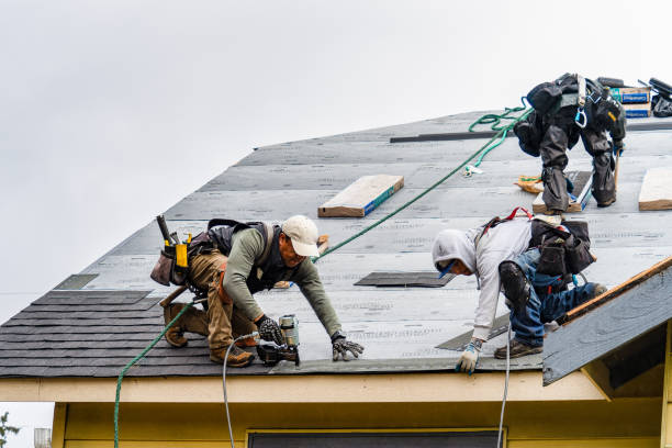 Professional Gutter Installation technician working in Avoca, PA